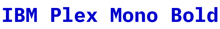 IBM Plex Mono Bold 字体